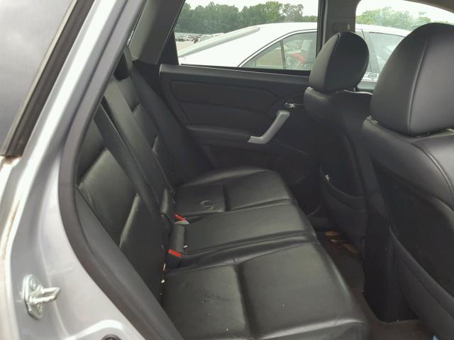 5J8TB18238A010287 - 2008 ACURA RDX SILVER photo 6