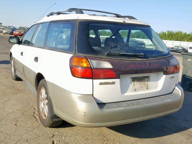 4S3BH6658Y7661897 - 2000 SUBARU LEGACY OUT WHITE photo 3