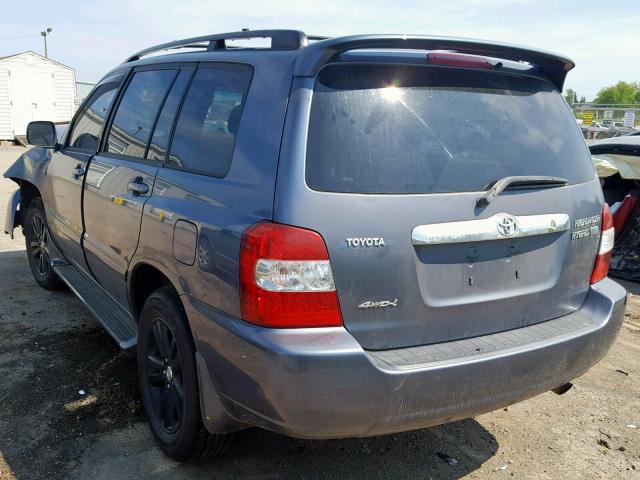 JTEEW21AX60004987 - 2006 TOYOTA HIGHLANDER BLUE photo 3