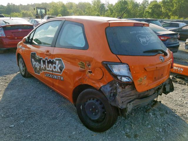 VNKJTUD30GA061450 - 2016 TOYOTA YARIS L ORANGE photo 3