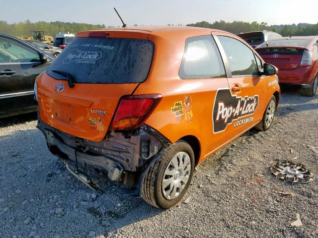 VNKJTUD30GA061450 - 2016 TOYOTA YARIS L ORANGE photo 4