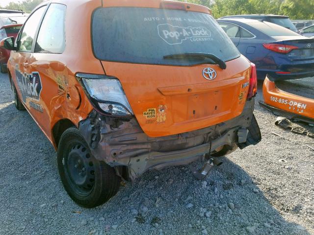 VNKJTUD30GA061450 - 2016 TOYOTA YARIS L ORANGE photo 9