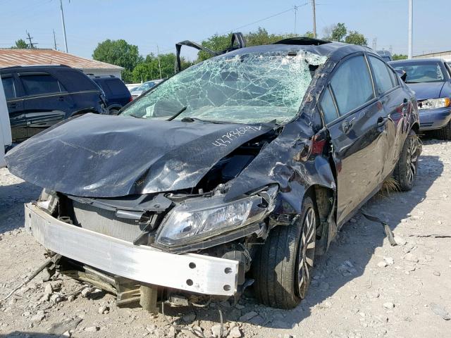 19XFB2F99FE065032 - 2015 HONDA CIVIC EXL შავი ფოტო 2