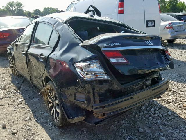 19XFB2F99FE065032 - 2015 HONDA CIVIC EXL შავი ფოტო 3