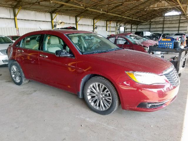 1C3CCBCB1CN107793 - 2012 CHRYSLER 200 LIMITE BURGUNDY photo 1