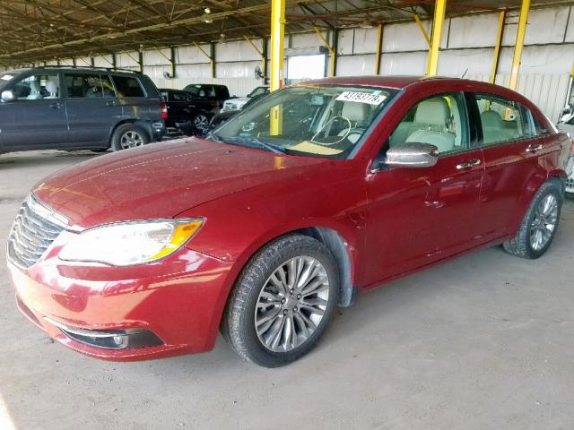 1C3CCBCB1CN107793 - 2012 CHRYSLER 200 LIMITE BURGUNDY photo 2