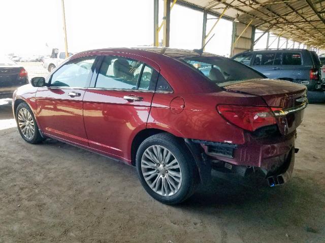 1C3CCBCB1CN107793 - 2012 CHRYSLER 200 LIMITE BURGUNDY photo 3