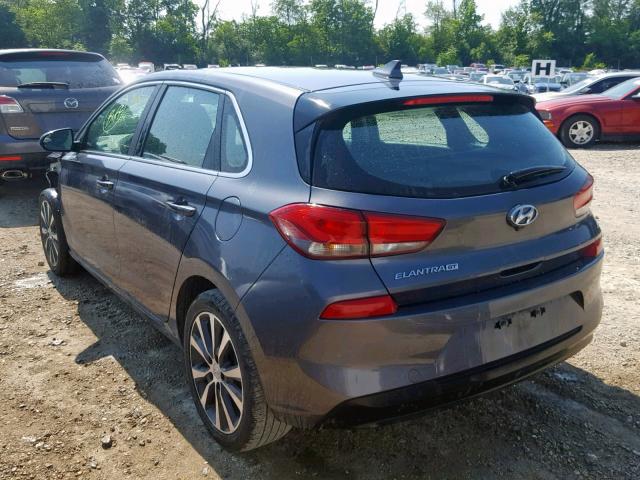 KMHH35LE6JU021732 - 2018 HYUNDAI ELANTRA GT GRAY photo 3