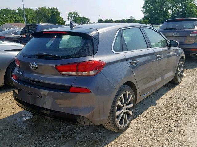 KMHH35LE6JU021732 - 2018 HYUNDAI ELANTRA GT GRAY photo 4