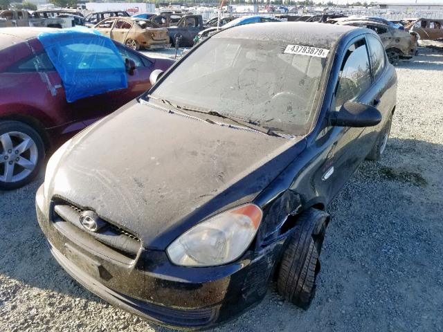 KMHCM36CX7U015155 - 2007 HYUNDAI ACCENT GS BLACK photo 2