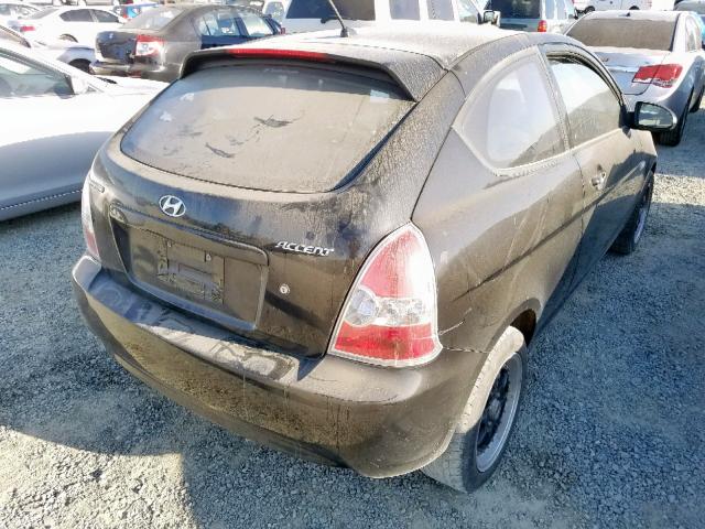 KMHCM36CX7U015155 - 2007 HYUNDAI ACCENT GS BLACK photo 4