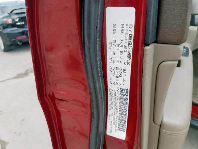 1C4RJEAG0DC645197 - 2013 JEEP GRAND CHER RED photo 10