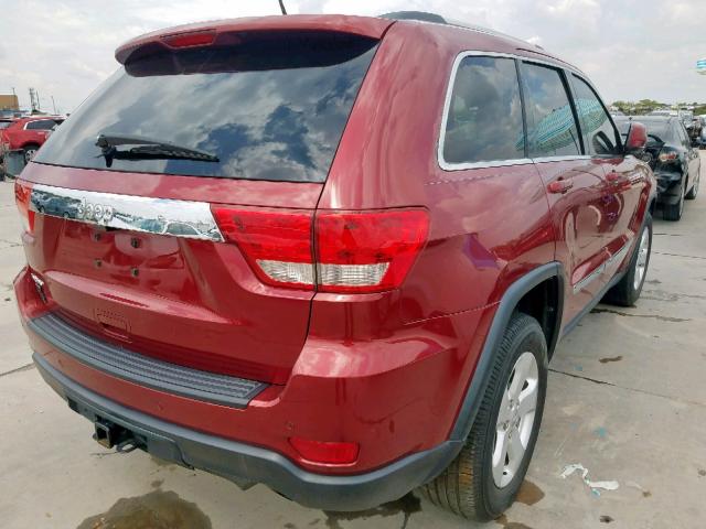 1C4RJEAG0DC645197 - 2013 JEEP GRAND CHER RED photo 4