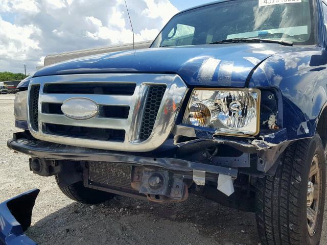 1FTYR14D19PA51202 - 2009 FORD RANGER SUP BLUE photo 9