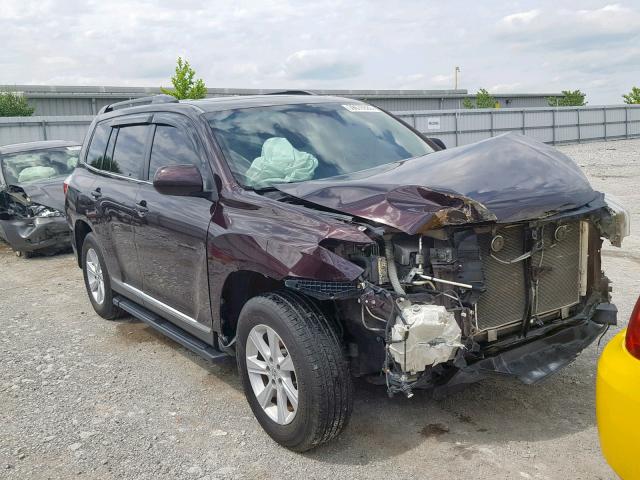 5TDBK3EH7CS095497 - 2012 TOYOTA HIGHLANDER MAROON photo 1