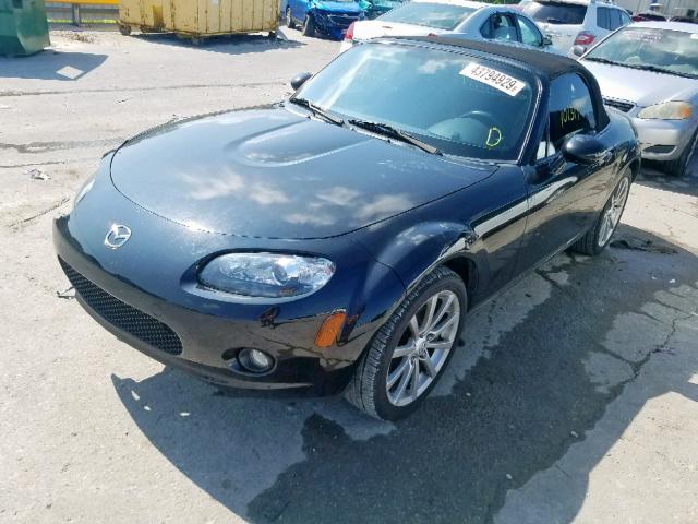 JM1NC25F970124851 - 2007 MAZDA MX-5 MIATA BLACK photo 2