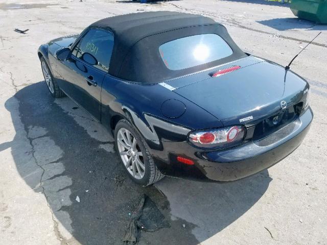 JM1NC25F970124851 - 2007 MAZDA MX-5 MIATA BLACK photo 3