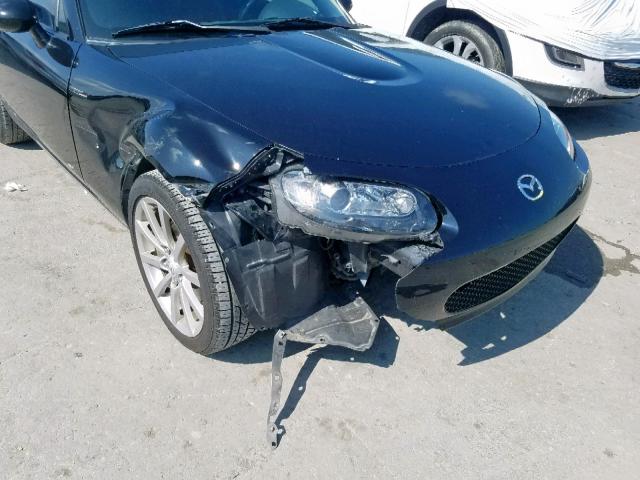 JM1NC25F970124851 - 2007 MAZDA MX-5 MIATA BLACK photo 9