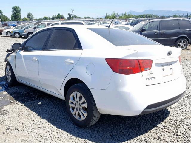 KNAFU4A24A5178713 - 2010 KIA FORTE EX WHITE photo 3