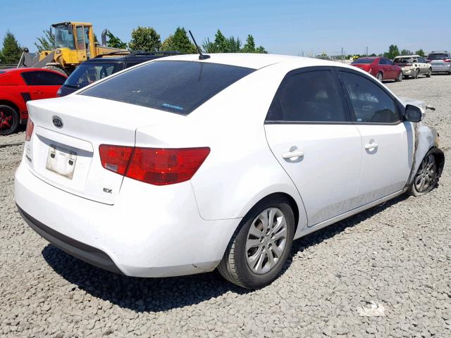 KNAFU4A24A5178713 - 2010 KIA FORTE EX WHITE photo 4