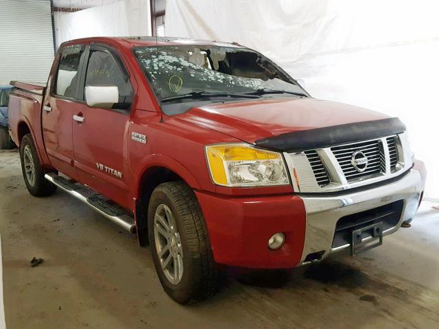 1N6AA0EC9BN320134 - 2011 NISSAN TITAN S RED photo 1