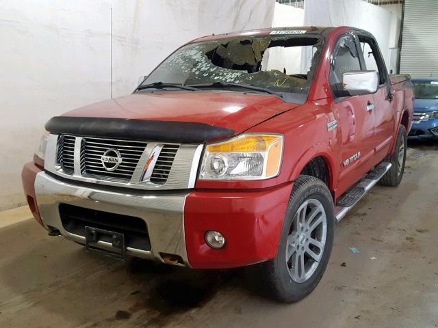 1N6AA0EC9BN320134 - 2011 NISSAN TITAN S RED photo 2