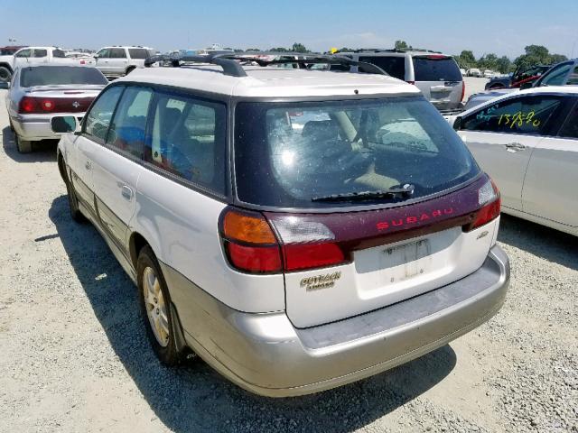 4S3BH686127600422 - 2002 SUBARU LEGACY OUT WHITE photo 3