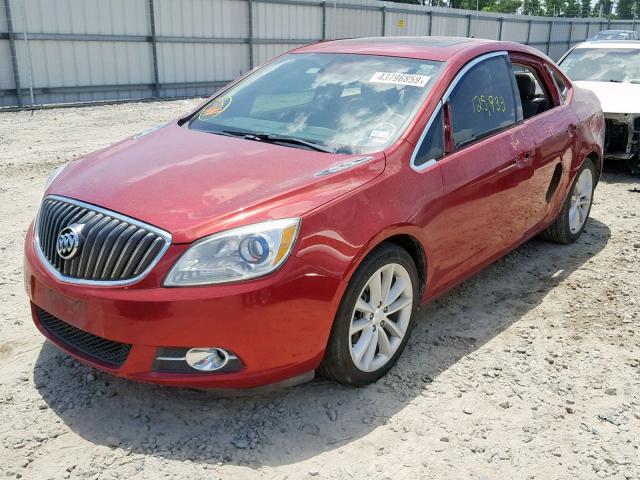 1G4PR5SK7D4160757 - 2013 BUICK VERANO CON BURGUNDY photo 2