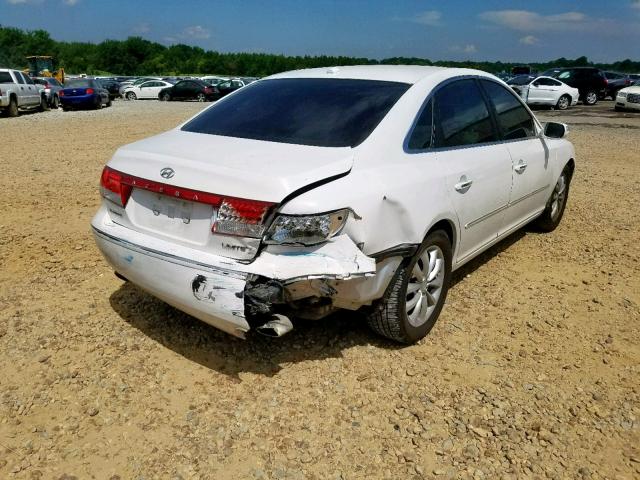 KMHFC46F08A290505 - 2008 HYUNDAI AZERA SE WHITE photo 4