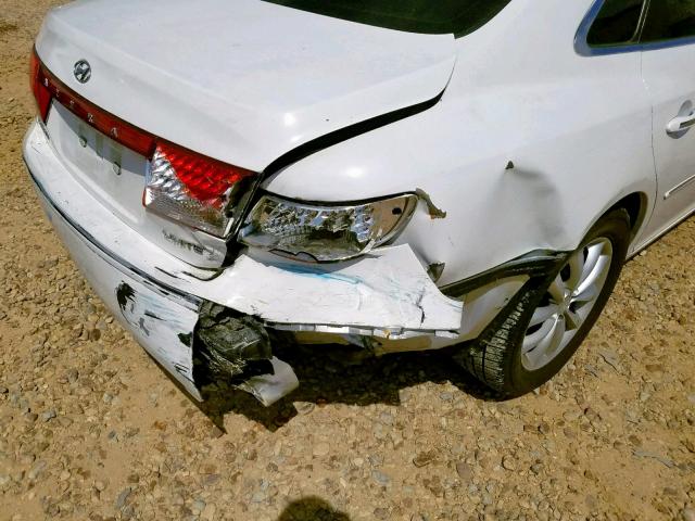 KMHFC46F08A290505 - 2008 HYUNDAI AZERA SE WHITE photo 9