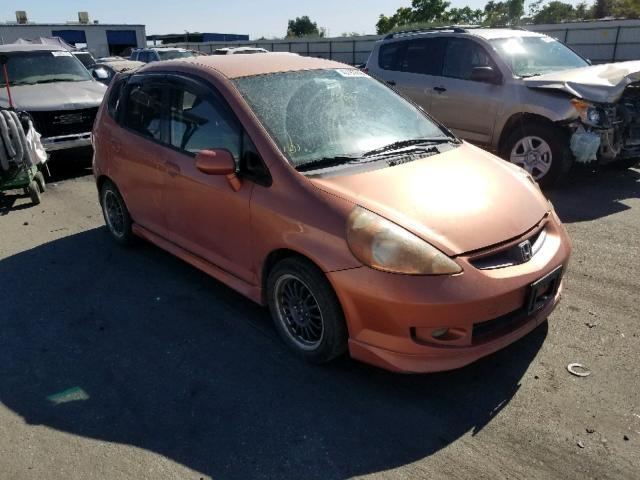 JHMGD37688S061920 - 2008 HONDA FIT SPORT ORANGE photo 1