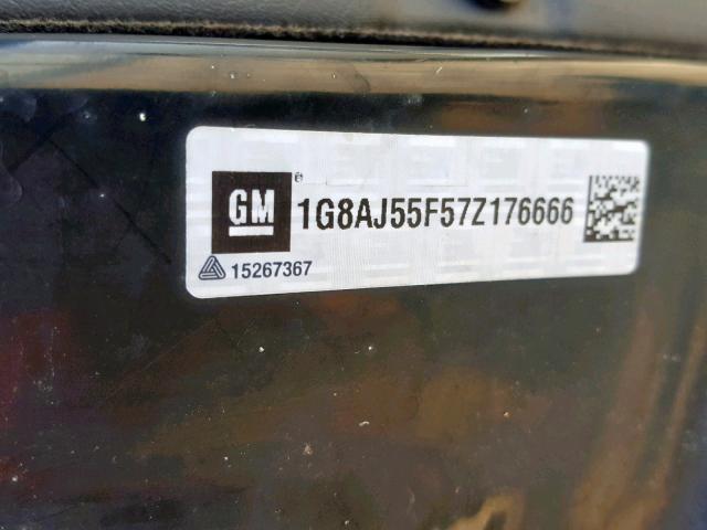 1G8AJ55F57Z176666 - 2007 SATURN ION LEVEL SILVER photo 10