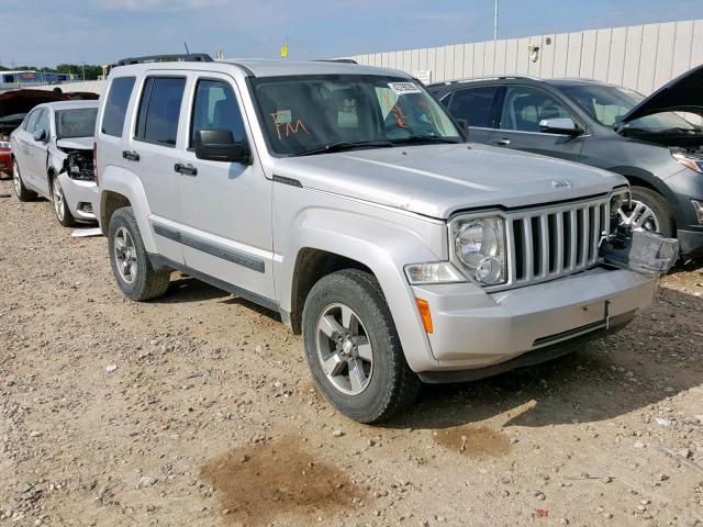 1J8GN28K78W210470 - 2008 JEEP LIBERTY SP SILVER photo 1