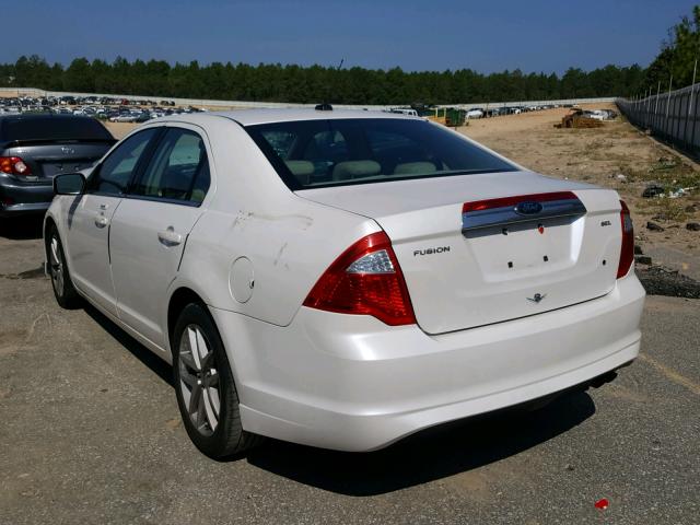 3FAHP0JA7AR163404 - 2010 FORD FUSION SEL WHITE photo 3