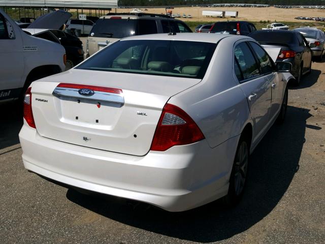 3FAHP0JA7AR163404 - 2010 FORD FUSION SEL WHITE photo 4