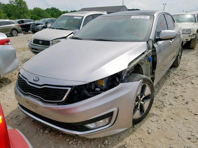 KNAGM4AD6D5062164 - 2013 KIA OPTIMA HYB SILVER photo 2