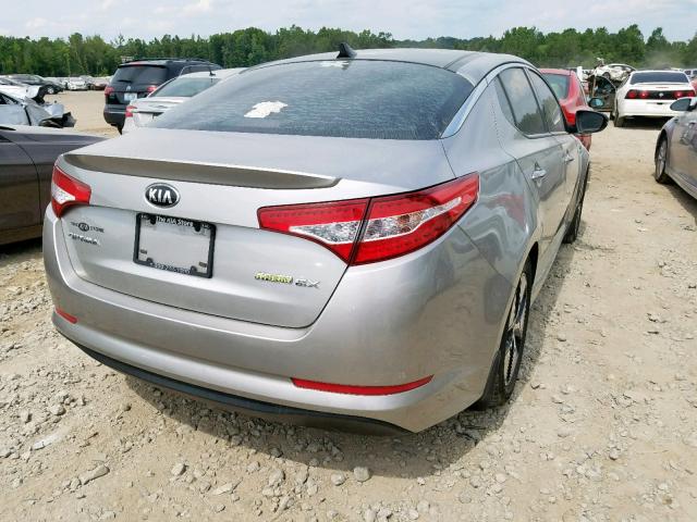 KNAGM4AD6D5062164 - 2013 KIA OPTIMA HYB SILVER photo 4