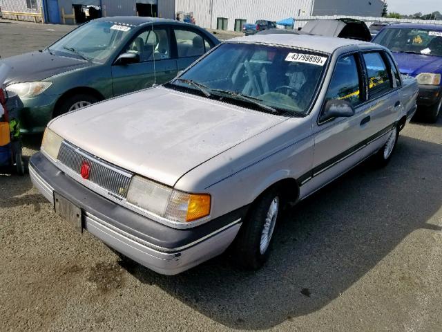 1MEPM36X3MK618799 - 1991 MERCURY TOPAZ GS GRAY photo 2