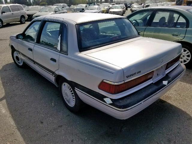 1MEPM36X3MK618799 - 1991 MERCURY TOPAZ GS GRAY photo 3