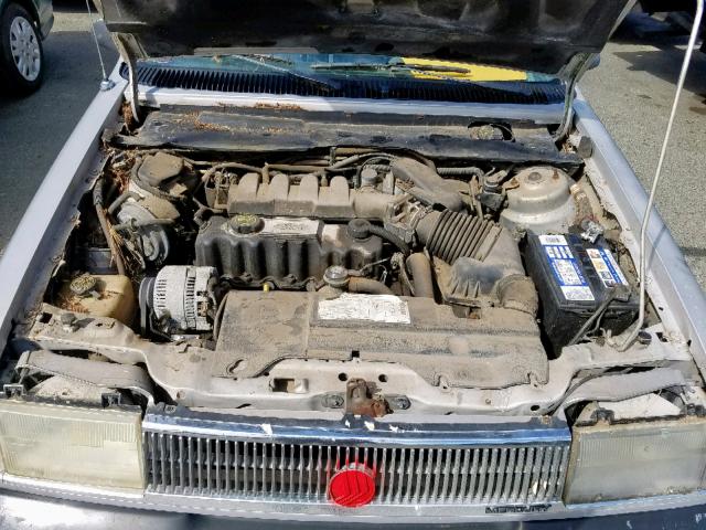 1MEPM36X3MK618799 - 1991 MERCURY TOPAZ GS GRAY photo 7