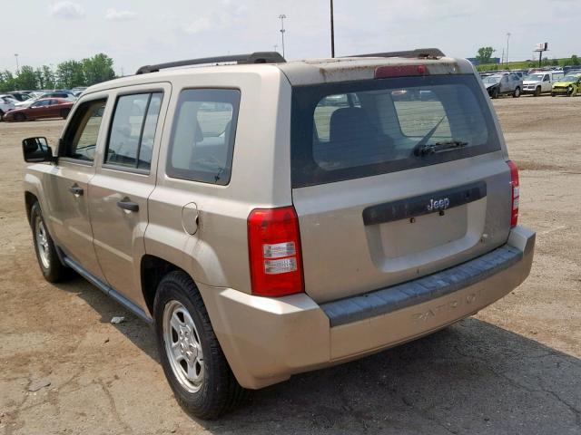 1J4FT28B39D159310 - 2009 JEEP PATRIOT SP TAN photo 3