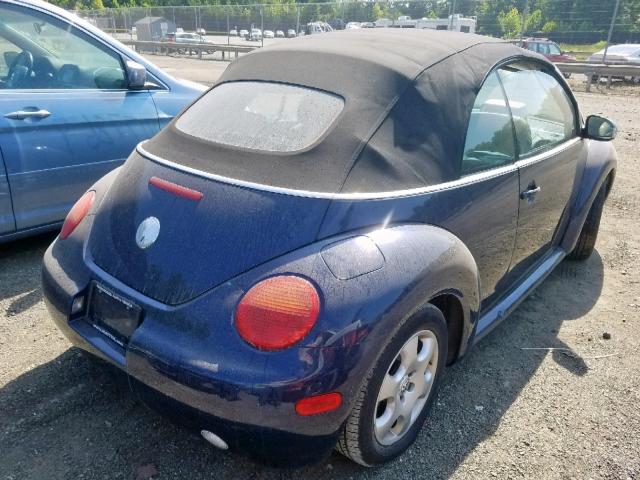 3VWCK21Y93M325025 - 2003 VOLKSWAGEN NEW BEETLE ლურჯი ფოტო 4