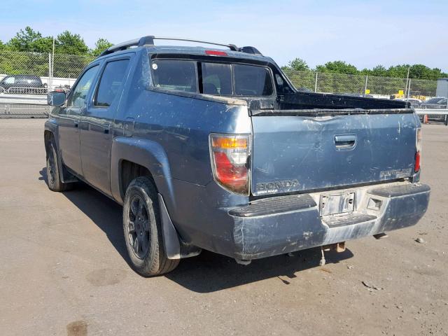 2HJYK16556H514061 - 2006 HONDA RIDGELINE SILVER photo 3