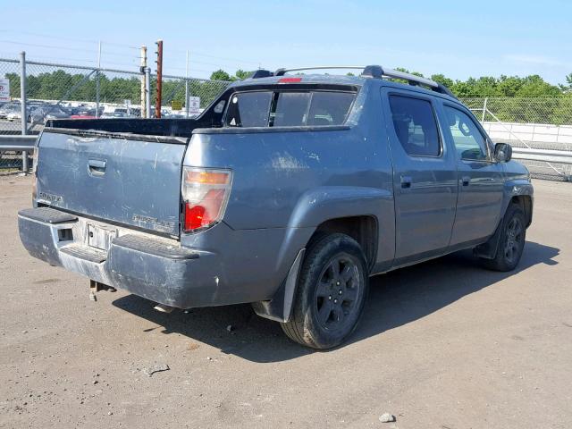 2HJYK16556H514061 - 2006 HONDA RIDGELINE SILVER photo 4