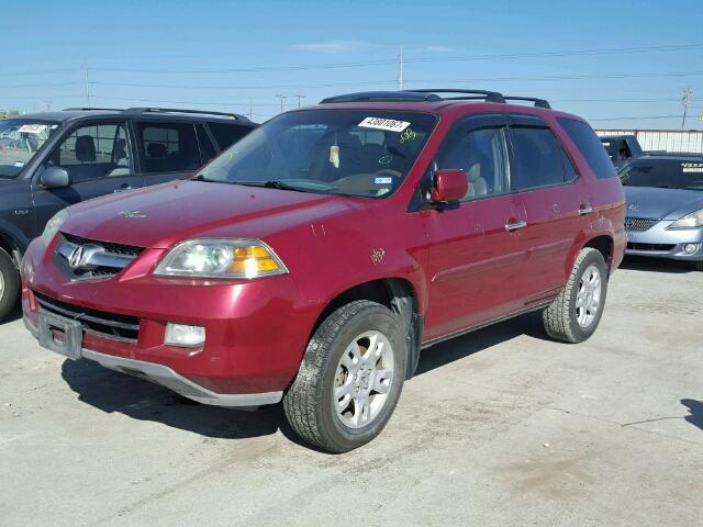 2HNYD18615H506858 - 2005 ACURA MDX TOURIN RED photo 2