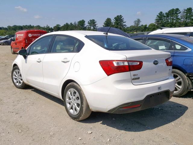 KNADM4A30F6449834 - 2015 KIA RIO LX WHITE photo 3