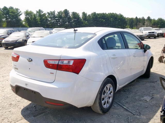 KNADM4A30F6449834 - 2015 KIA RIO LX WHITE photo 4