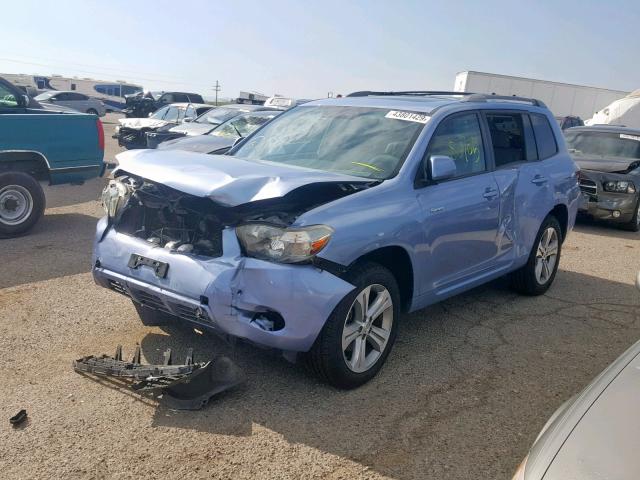 JTEES43A892131847 - 2009 TOYOTA HIGHLANDER BLUE photo 2