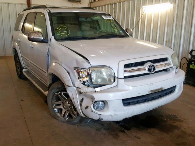 5TDZT38A37S289606 - 2007 TOYOTA SEQUOIA LI WHITE photo 1