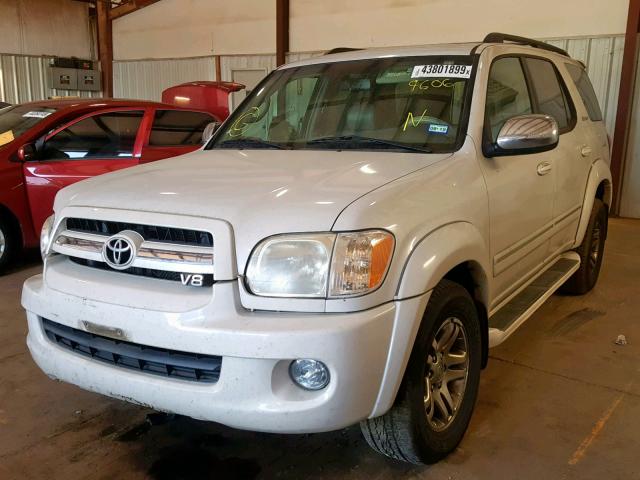 5TDZT38A37S289606 - 2007 TOYOTA SEQUOIA LI WHITE photo 2